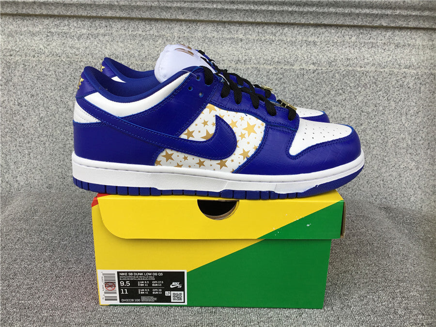 Supreme x Nike SB Dunk Low "Blue Stars"