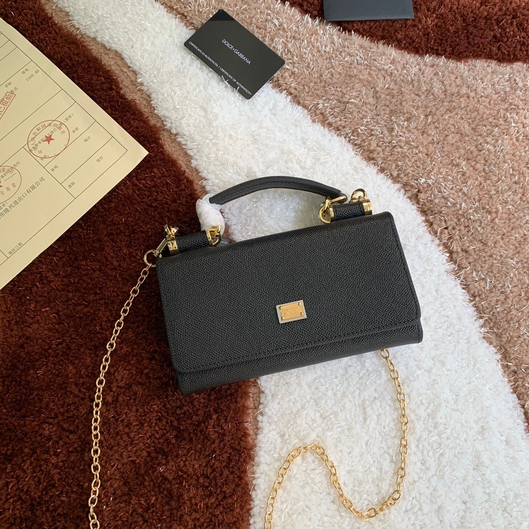 Dolce & Gabbana Dauphine-Print Calfskin Mini Bag