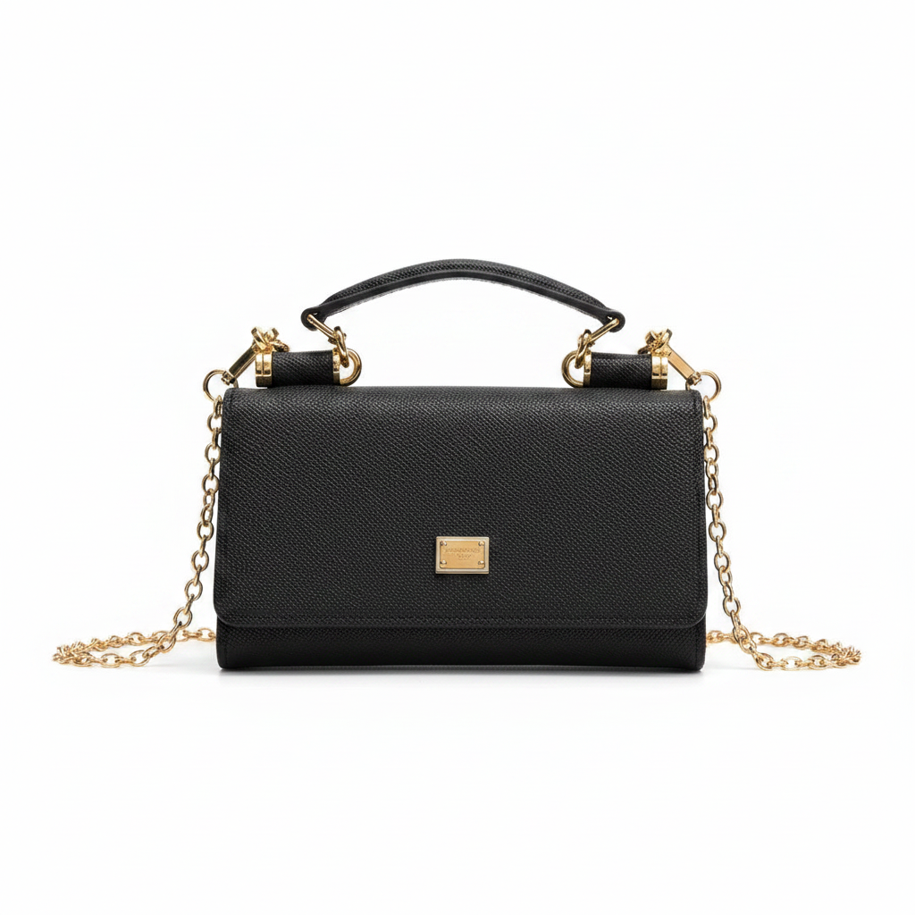 Dolce & Gabbana Dauphine-Print Calfskin Mini Bag