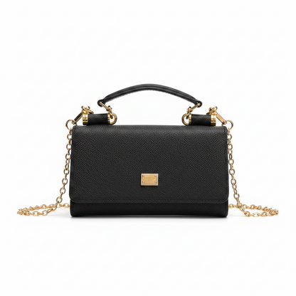 Dolce & Gabbana Dauphine-Print Calfskin Mini Bag