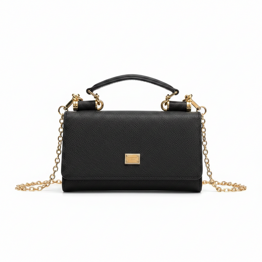 Dolce & Gabbana Dauphine-Print Calfskin Mini Bag