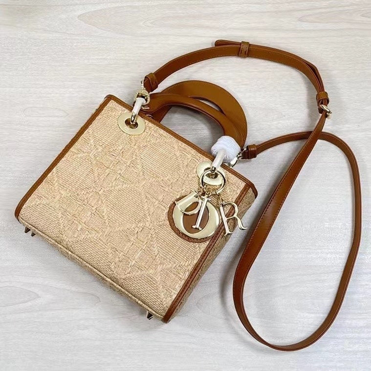 Dior Medium Lady Dior Bag "Natural Macrocannage Raffia"
