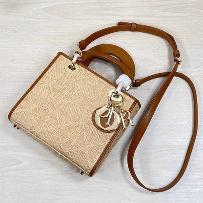 Dior Medium Lady Dior Bag "Natural Macrocannage Raffia"