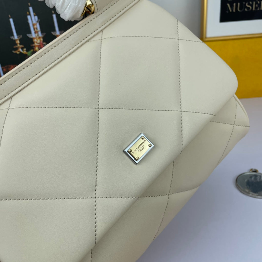 Dolce & Gabbana Sicily Quilted Leather Handbag