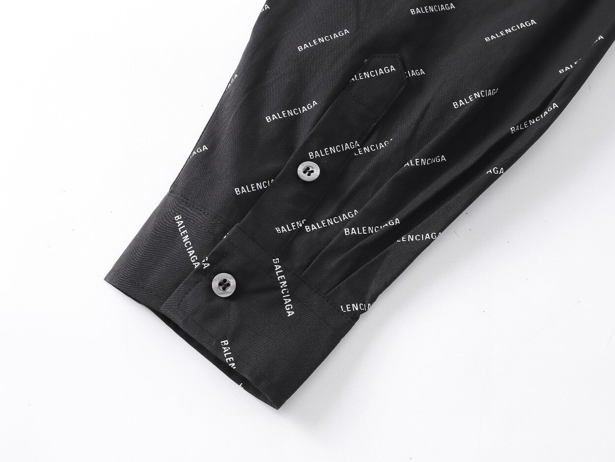 Balenciaga All Over Logo Shirt "Black"