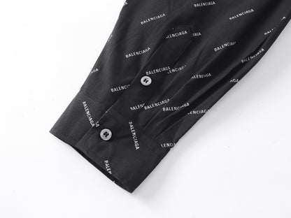 Balenciaga All Over Logo Shirt "Black"