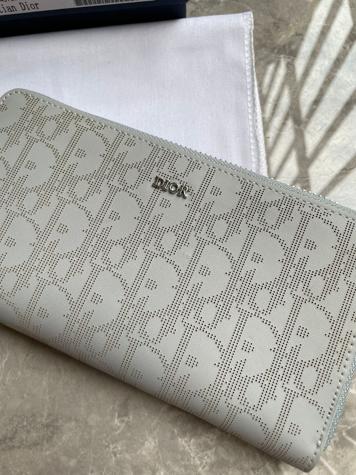 Dior Long Zipped Wallet "Grey Oblique Galaxy Leather"
