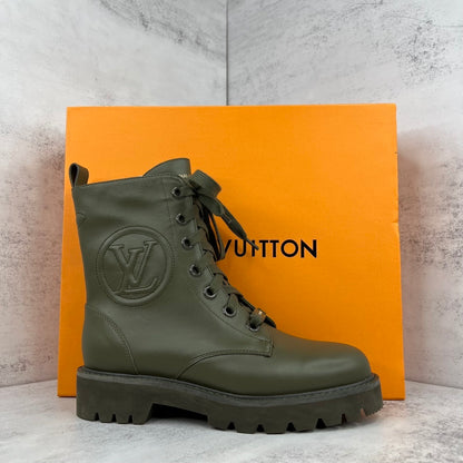 Louis Vuitton Territory Leather Boots "Olive"
