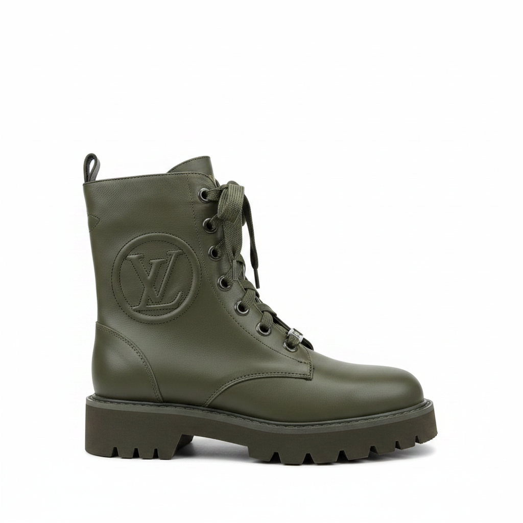 Louis Vuitton Territory Leather Boots "Olive"