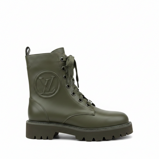 Louis Vuitton Territory Leather Boots "Olive"