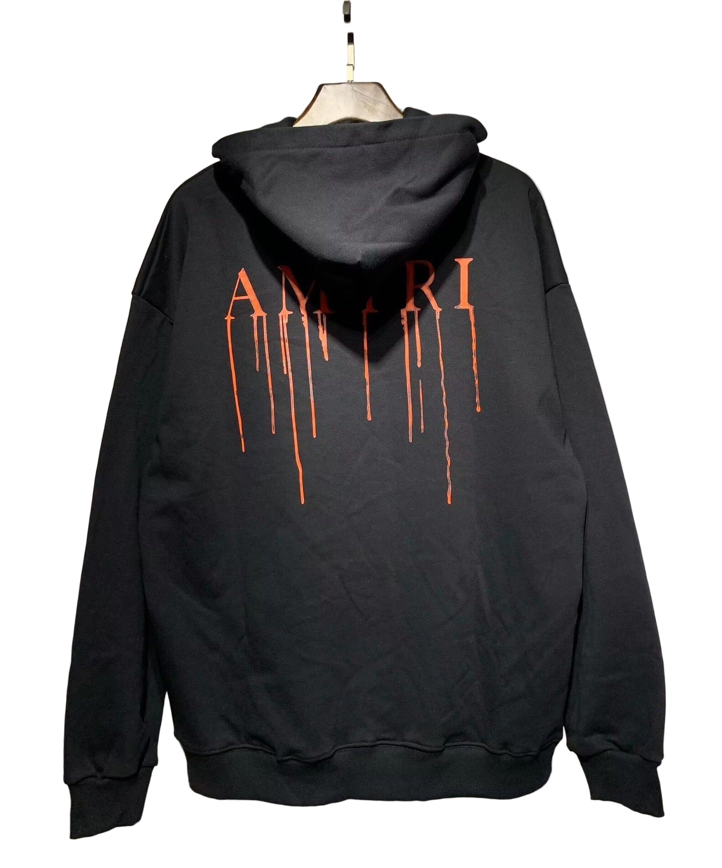 Amiri Spray Paint Hoodie "Black-Orange"
