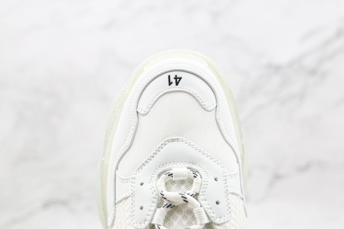 Balenciaga Triple S "White-Silver Sole"