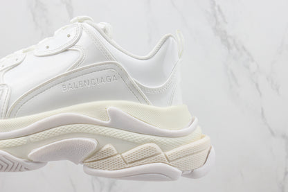 Balenciaga Triple S "White Leather Gloss"