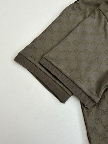 Gucci GG Jersey Jacquard Polo T-Shirt "Forest Green"