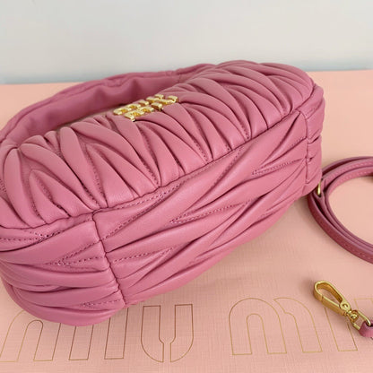 Miu Miu Wander Matelassé Nappa Leather Hobo Bag