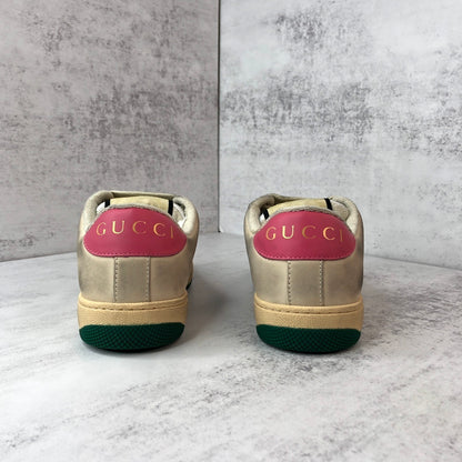 Gucci Screener "Distressed Beige-Pink-Green"
