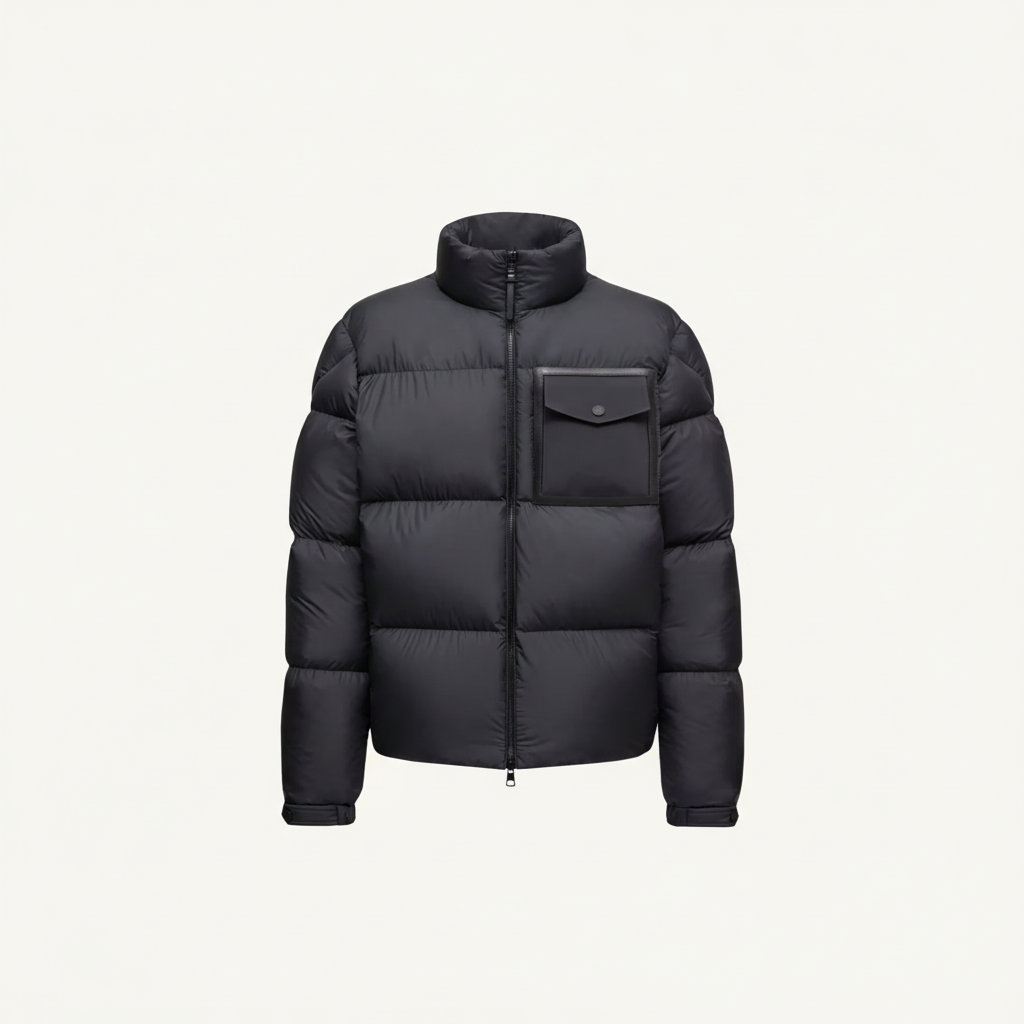 Moncler Chinon Square-Quilted Short Down Jacket "Black"