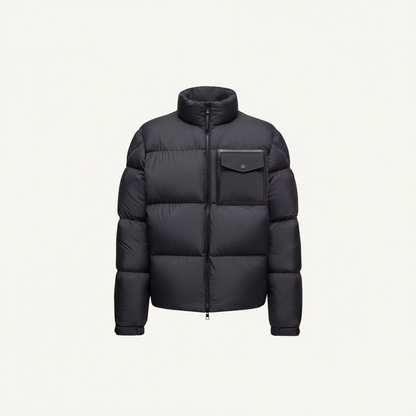 Moncler Chinon Square-Quilted Short Down Jacket "Black"