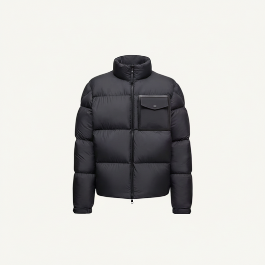 Moncler Chinon Square-Quilted Short Down Jacket "Black"