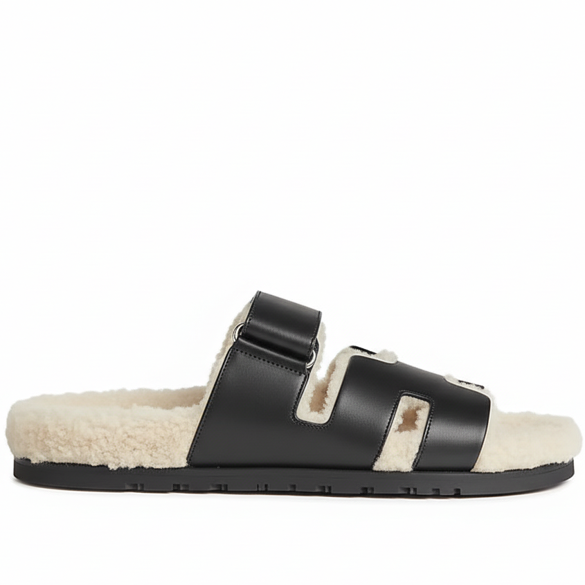 Hermes Chypre Sandals "Black"