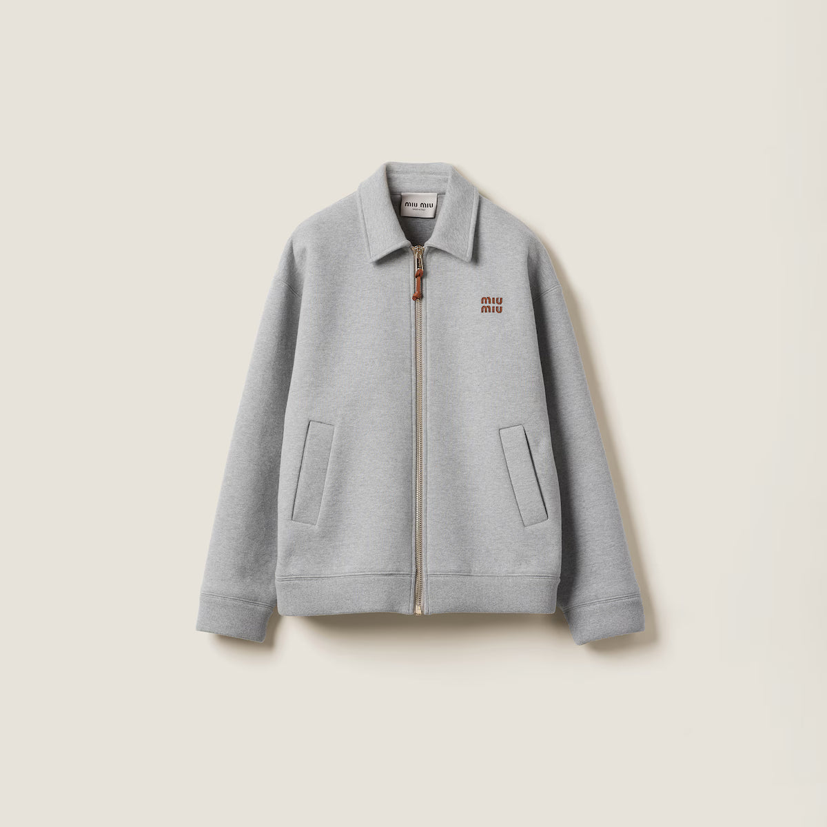Miu Miu Jersey Blouson Jacket "Grey"