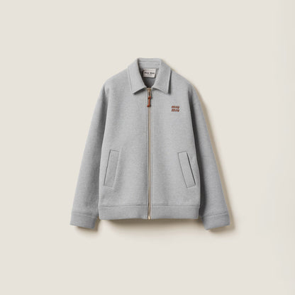 Miu Miu Jersey Blouson Jacket "Grey"
