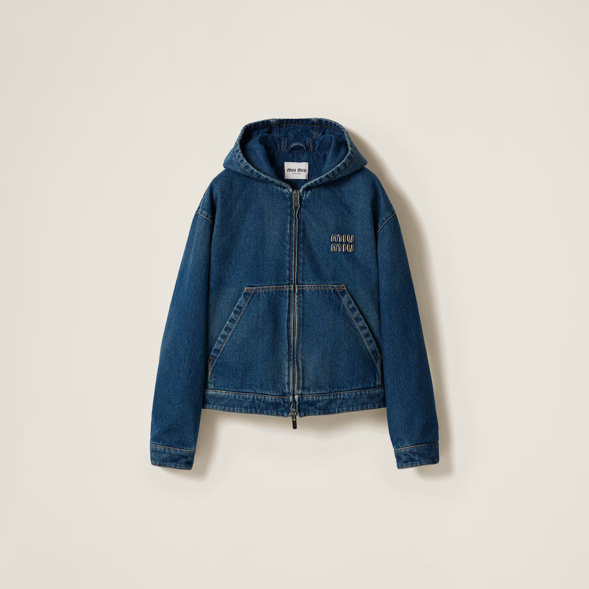 Miu Miu Denim Hoodie Jacket
