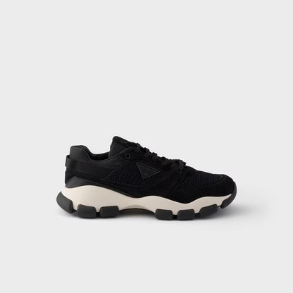 Prada Mesh Fabric and Suede Sneakers "Black"