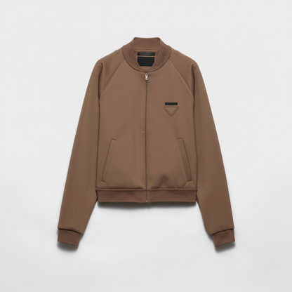Prada Technical Fleece Blouson Jacket "Brown"