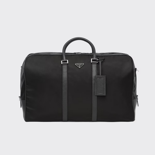 Prada Re-Nylon and Saffiano Leather Duffle Bag "Black"