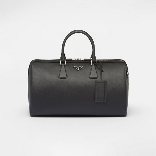 Prada Saffiano Leather Travel Bag "Black"