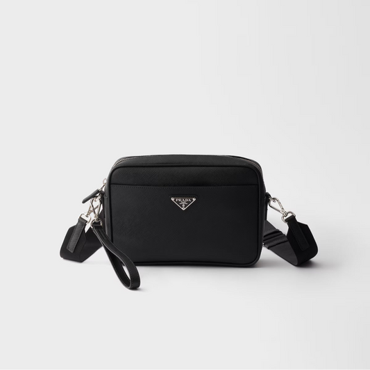 Prada Saffiano Leather Shoulder Bag "Black"