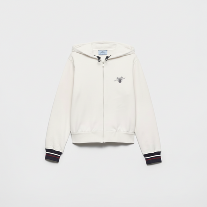 Prada Zip Hoodie "White"