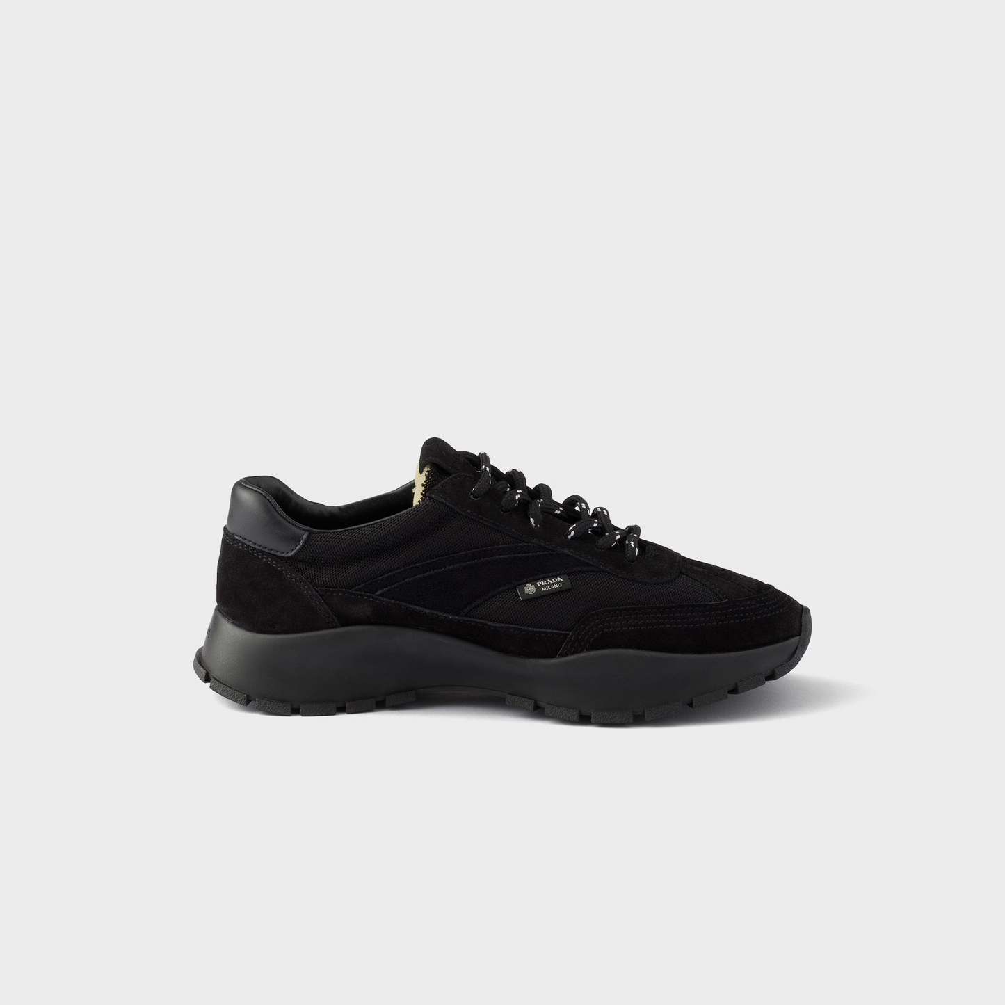 Prada Mesh fabric and Suede Sneakers "Black"