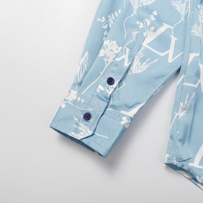 Louis Vuitton Floral Shirt "Blue"