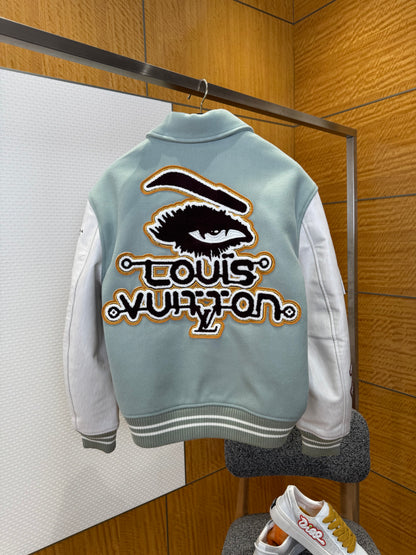 Louis Vuitton Varsity Leather Blouson "Aqua"
