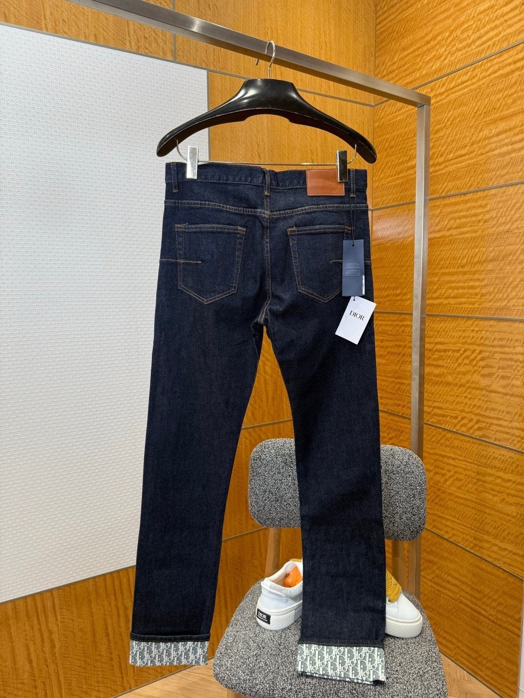 Dior Oblique Jeans Blue Raw Cotton Denim