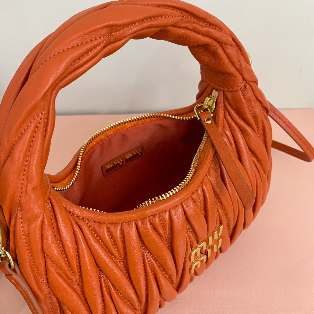 Miu Miu Wander Matelassé Nappa Leather Hobo Bag