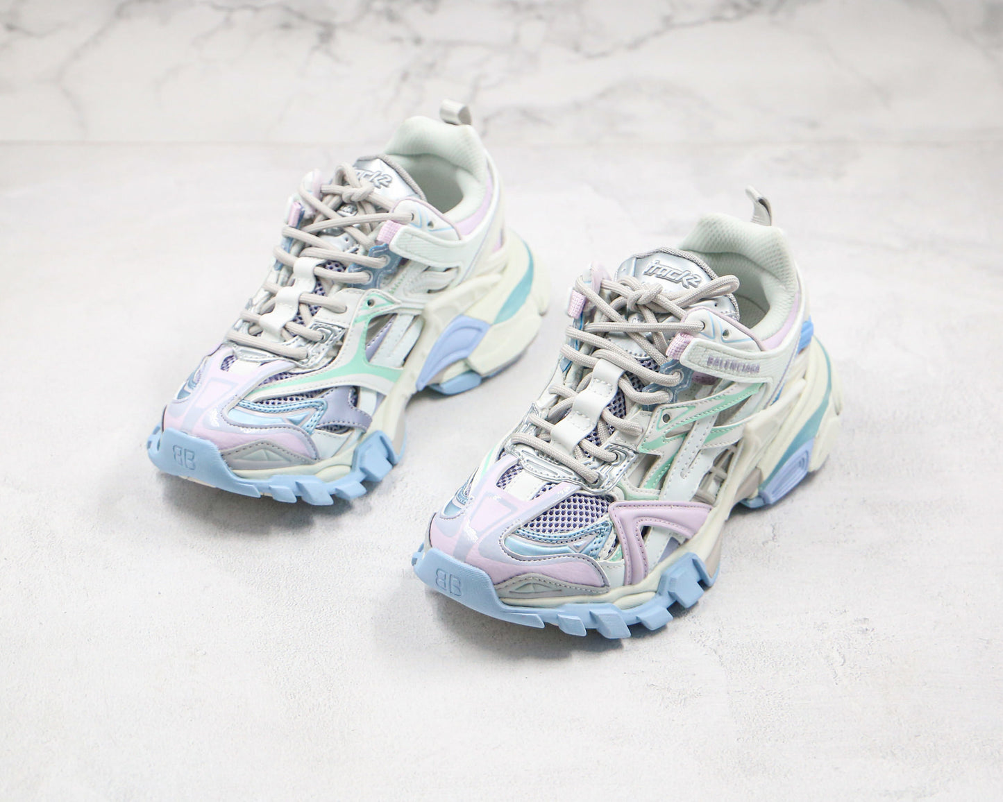 Balenciaga Track 2.0 "White-Pink-Blue"