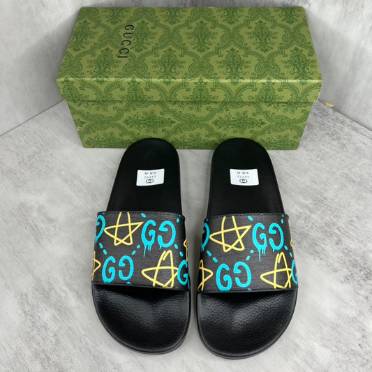 Gucci Ghost Slides "Star Print Black"
