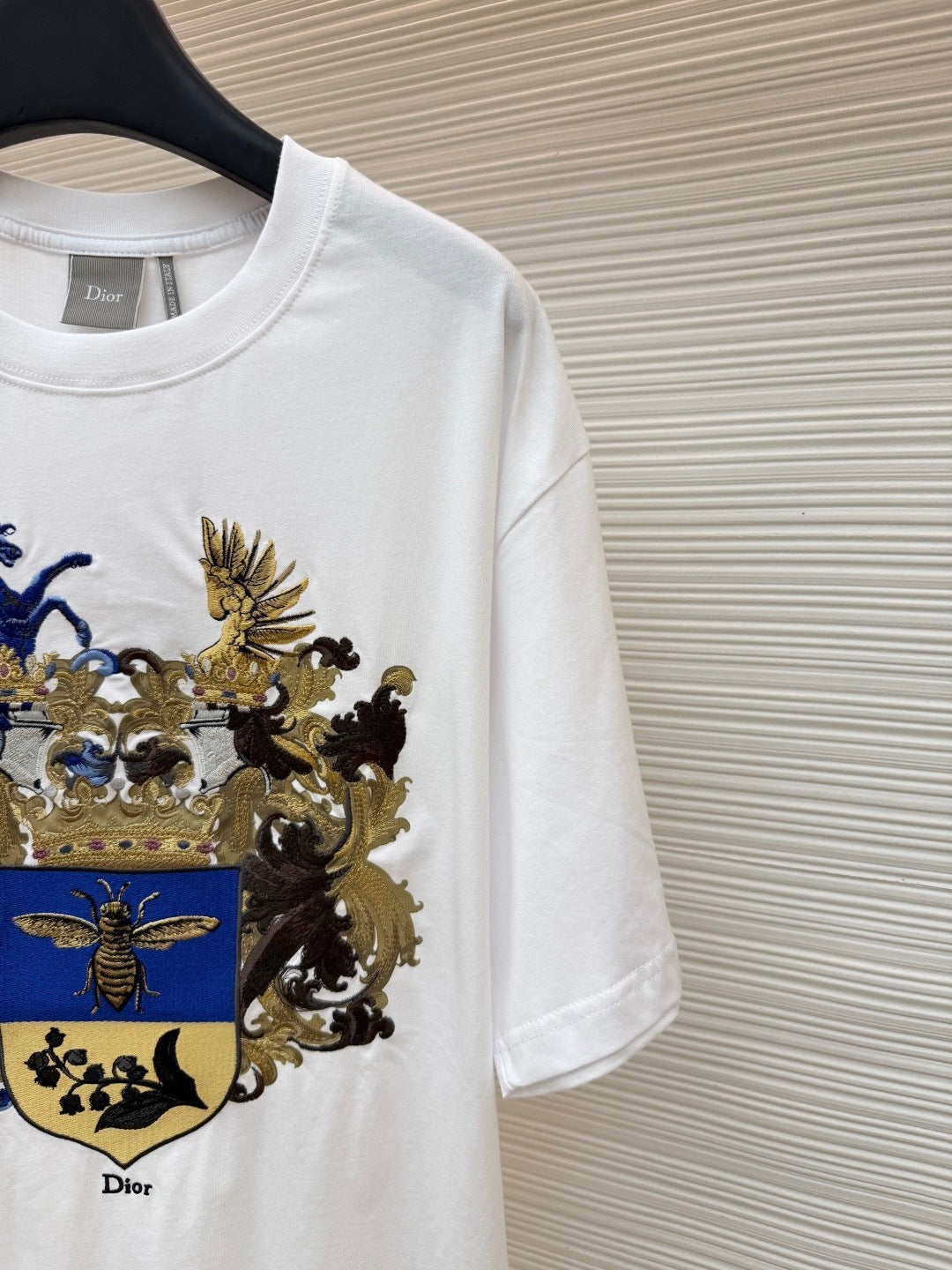 Dior Blason Printed T-shirt "White Cotton Knit Fabric"