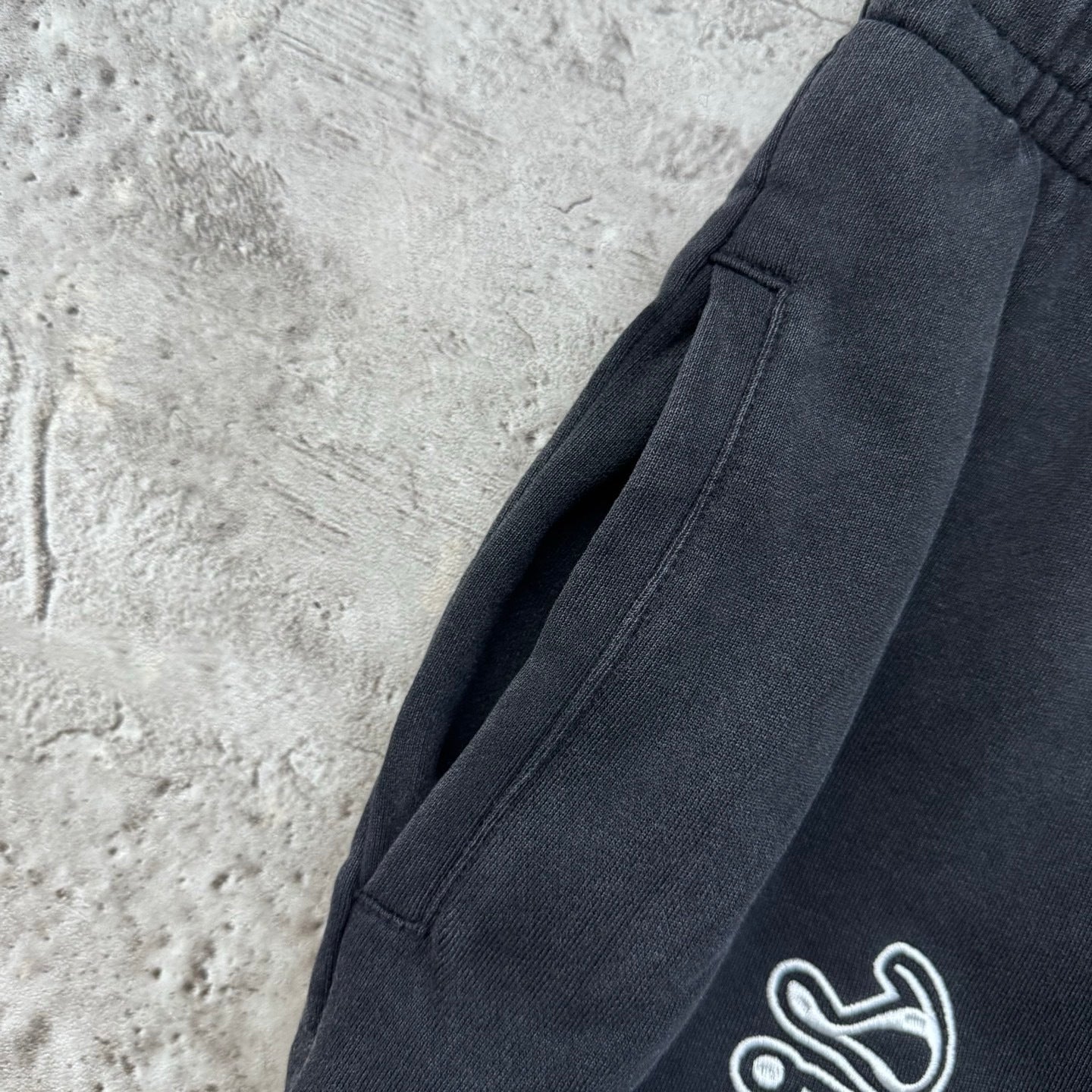 Balenciaga Cursive Baggy Trousers "Black-White"