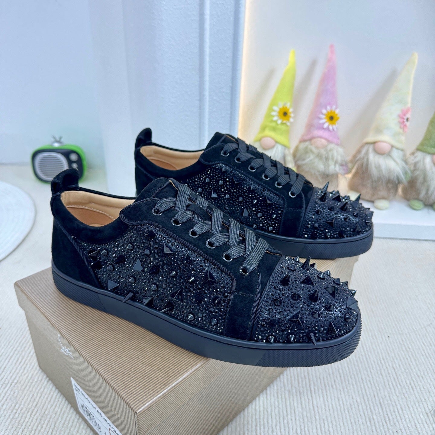 Christian Louboutin Louis Junior P Pik Pik Strass "Black"