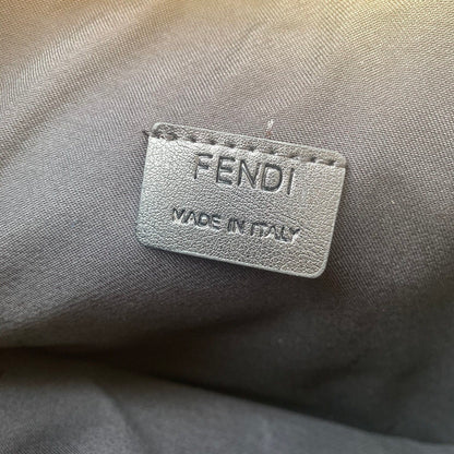 Fendi FF Embossed Leather Clutch Bag