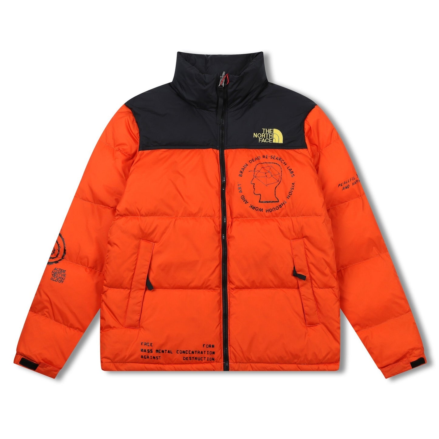 Brain Dead x The North Face Down Jacket "Orange-Black"