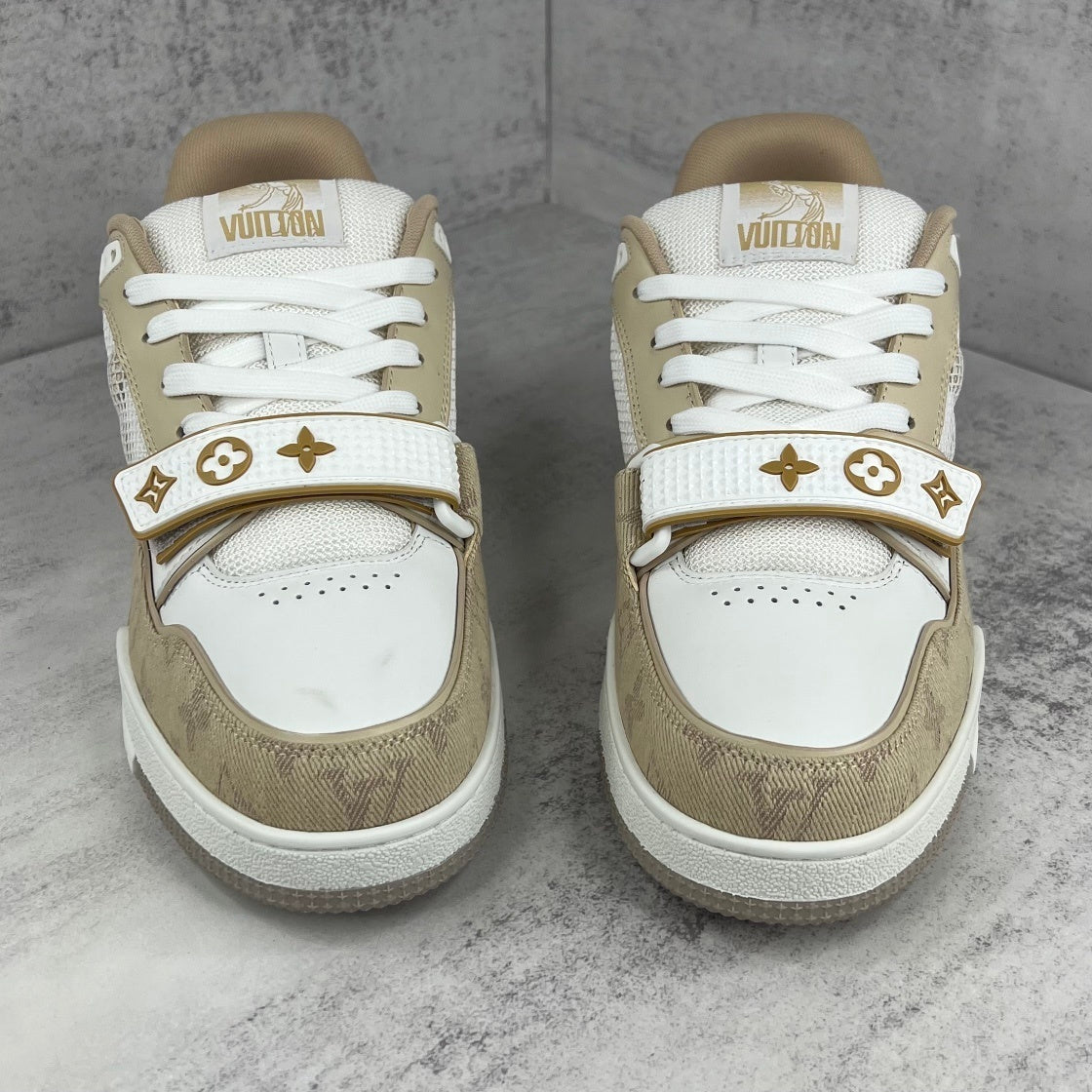 Louis Vuitton Trainers Velcro Strap "Beige"