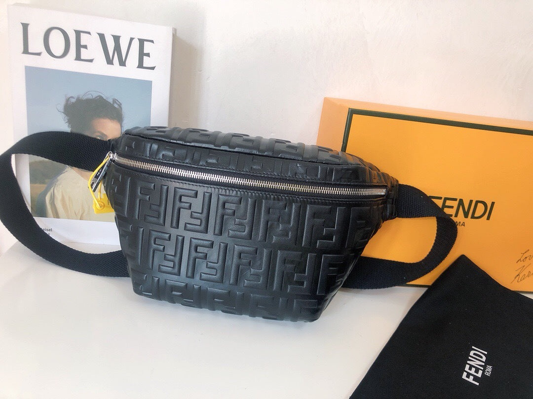 Fendi Diagonal FF Leather Belt Bag