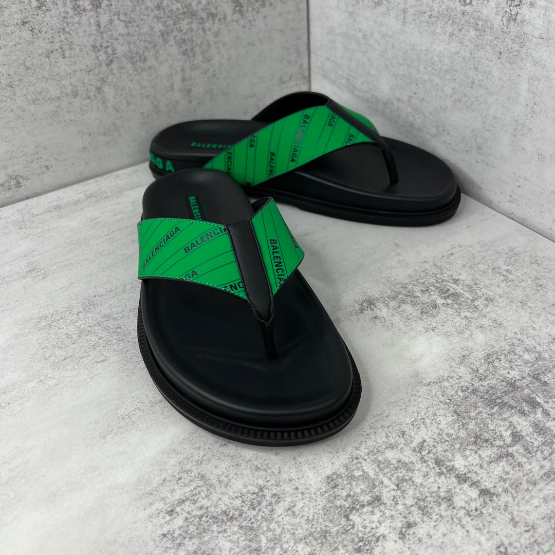 Balenciaga Flip-Flops "Black-Green"