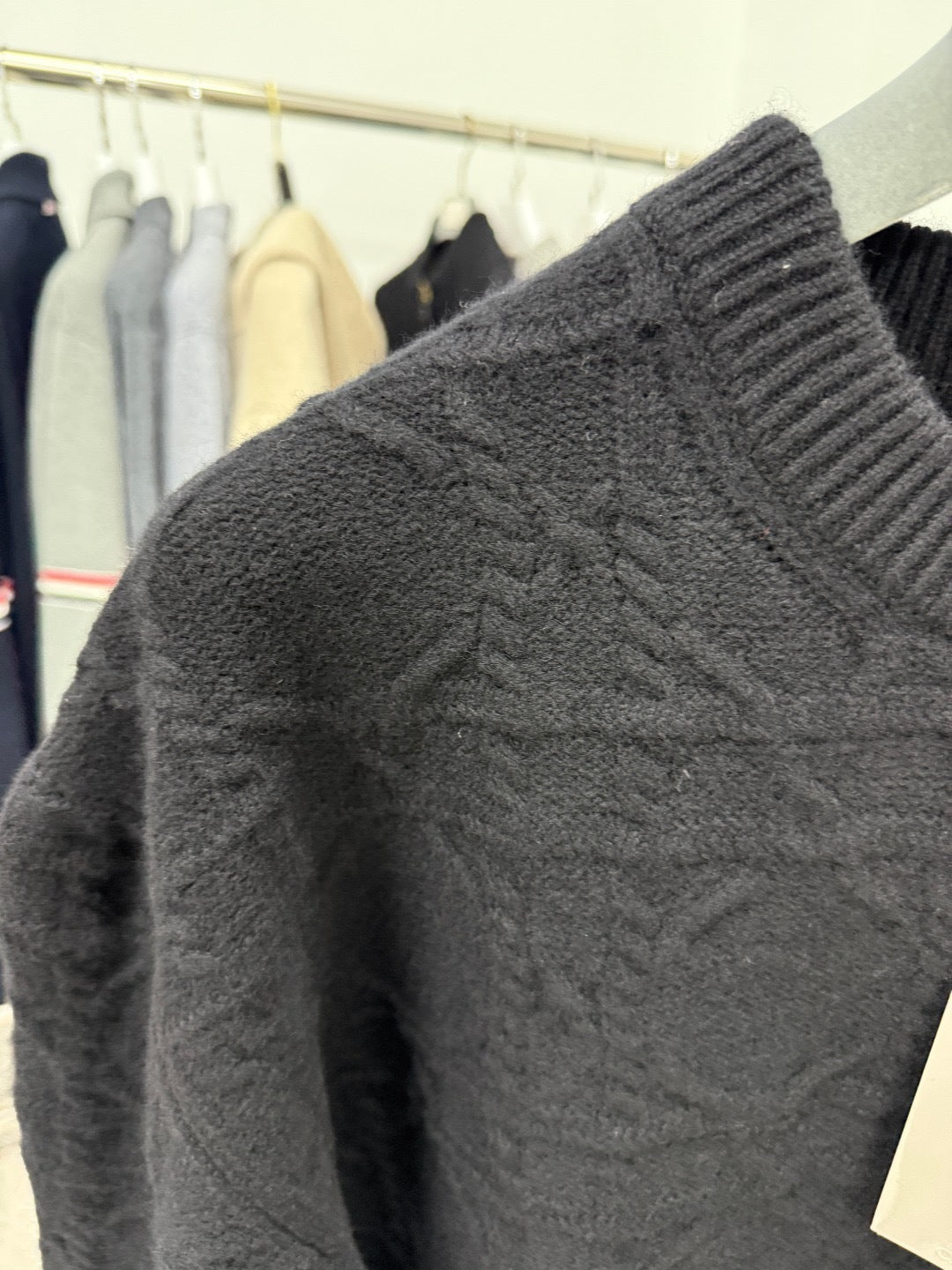 Dior Icons Cannage Sweater "Black Cashmere Knit"