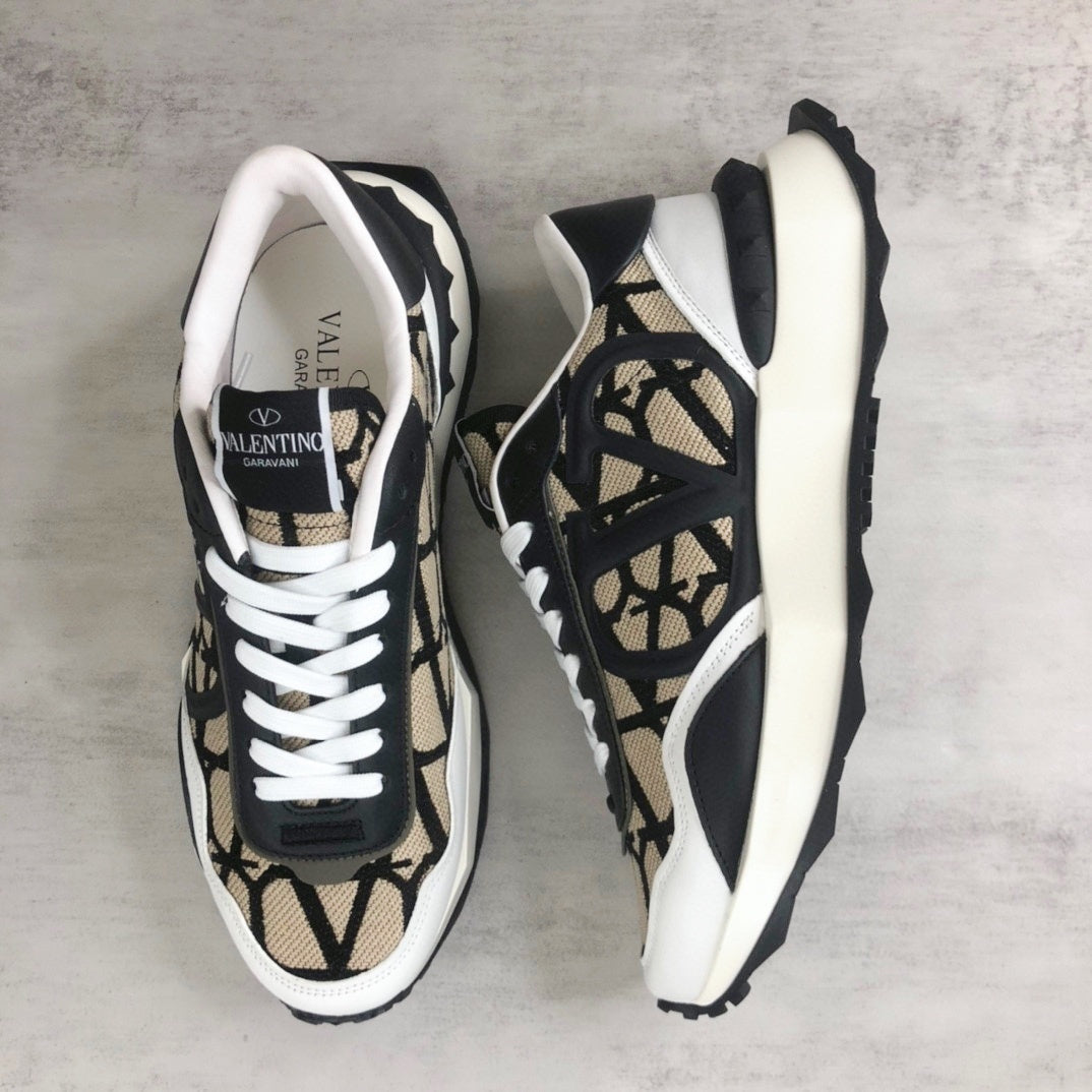 Valentino Garavani Netrunner "Black-Beige Monogram"